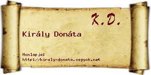 Király Donáta névjegykártya