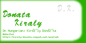 donata kiraly business card